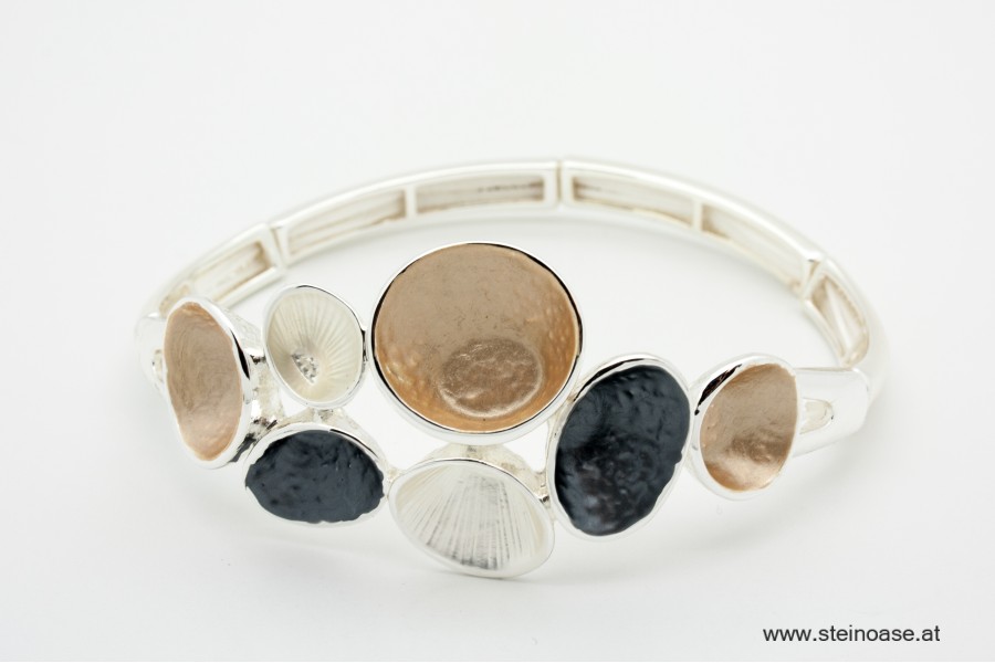 Armband  Gold/Grau/Silber